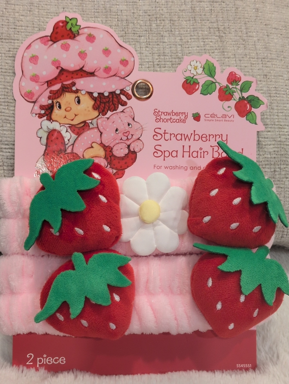 Strawberry Shortcake Spa Hair Band - 2 Piece Set